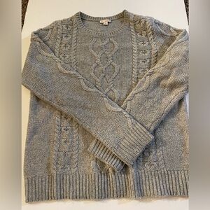 Light gray GAP knit. Braided sweater